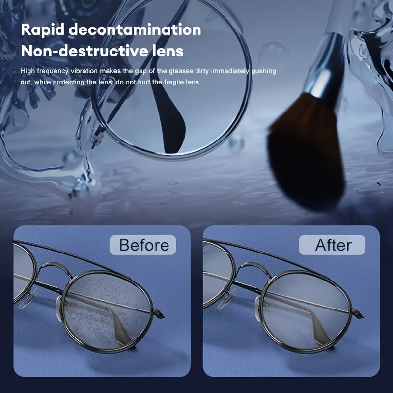 Ultrasonic Glasses Cleaner – Portable Multi-Purpose Eyewear & Jewelry Cleaning Device – Free KSA Shipping