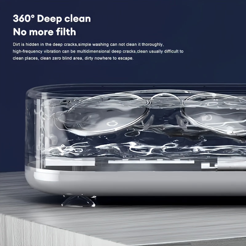 Ultrasonic Glasses Cleaner – Portable Multi-Purpose Eyewear & Jewelry Cleaning Device – Free KSA Shipping