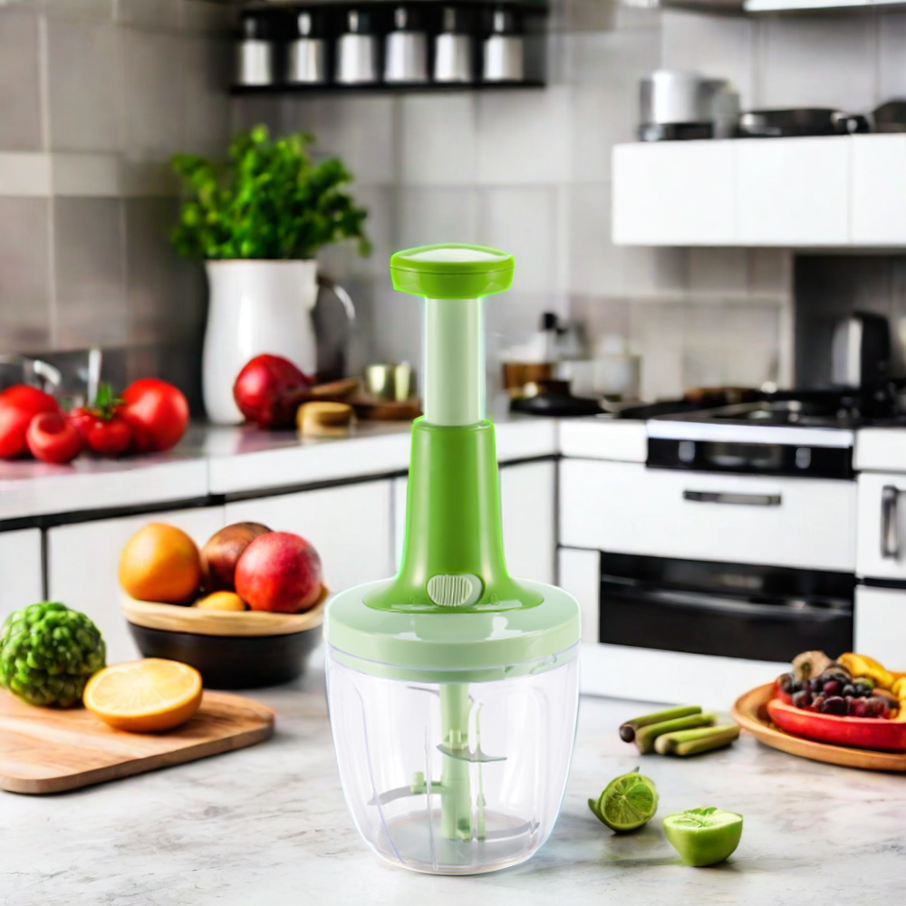 Manual Handheld Food Chopper โ Compact Vegetable Cutter โ Free KSA Shipping