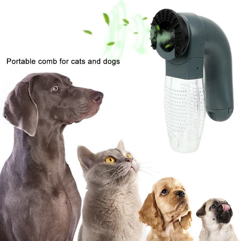Rechargeable pet vacuum grooming clipper for cats and dogs – fur remover with free shipping in UAE