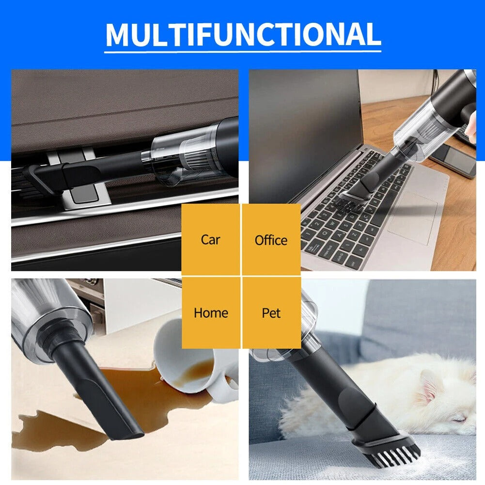 Compact USB rechargeable vacuum cleaner with 5500Pa suction for homes in UAE and KSA โ portable, automatic, and CE certified