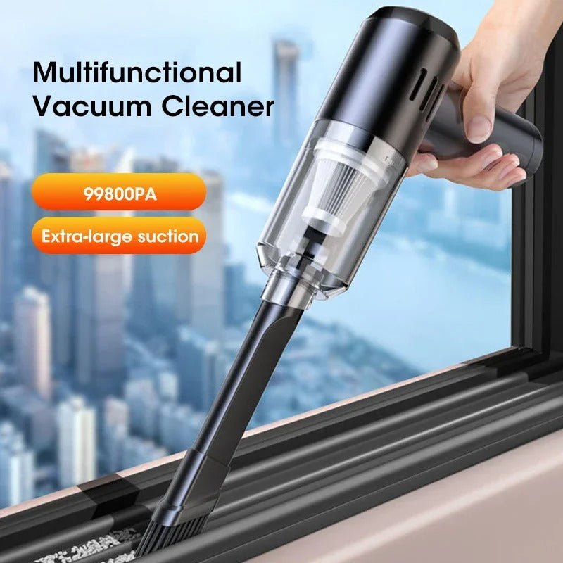 Compact USB rechargeable vacuum cleaner with 5500Pa suction for homes in UAE and KSA โ portable, automatic, and CE certified.