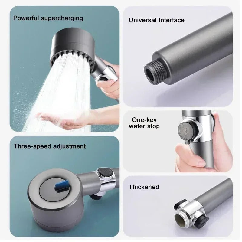 High Pressure Shower Head with Filter โ 3 Modes โ Buy 1 Get 1 Free โ Free Shipping UAE