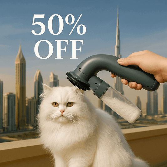 Rechargeable pet vacuum grooming clipper for cats and dogs – fur remover with free shipping in UAE