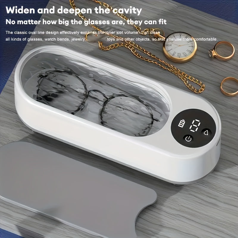 Ultrasonic Glasses Cleaner – Portable Multi-Purpose Eyewear & Jewelry Cleaning Device – Free KSA Shipping