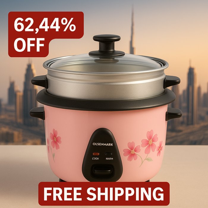  Professional Steam Rice Cooker 3-in-1 with Non-Stick Pot – 1.0L 400W – Free Shipping UAE